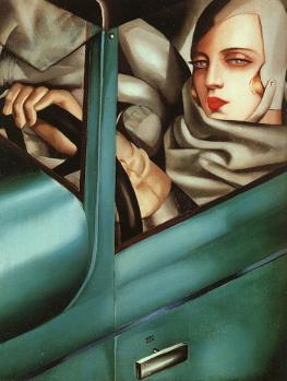 Tamara de Lempicka. Mon portrait ou Tamara dans une Bugatti verte (1927)