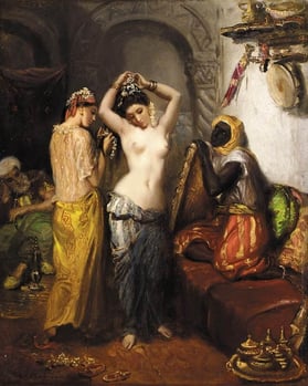 Théodore Chassériau. Intérieur orientaliste : nu dans un harem (1850-52)