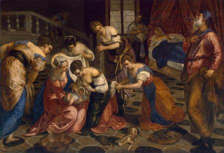 Tintoret. La naissance de saint Jean-Baptiste (v. 1554)