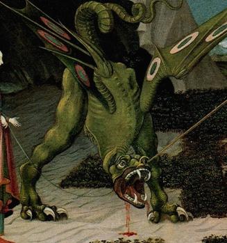 Uccello. Saint Georges et le dragon, détail