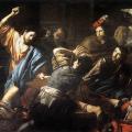 Valentin de Boulogne. Jésus chassant les marchands du Temple (v. 1618)