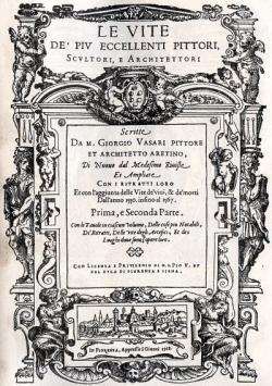 Vasari. Les vies, édition originale de 1568