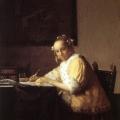 Vermeer. Jeune femme écrivant une lettre (1665-66)