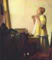 Vermeer. La dame au collier de perles (1662-65)
