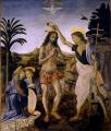 Verrocchio & Vinci. Le baptême du Christ (1472-75)