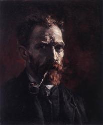 Vincent van Gogh. Autoportrait à la pipe (1886)