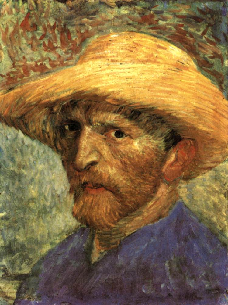 Agenda artistique de juillet ! Vincent-van-gogh-autoportrait-avec-chapeau-de-paille-1887