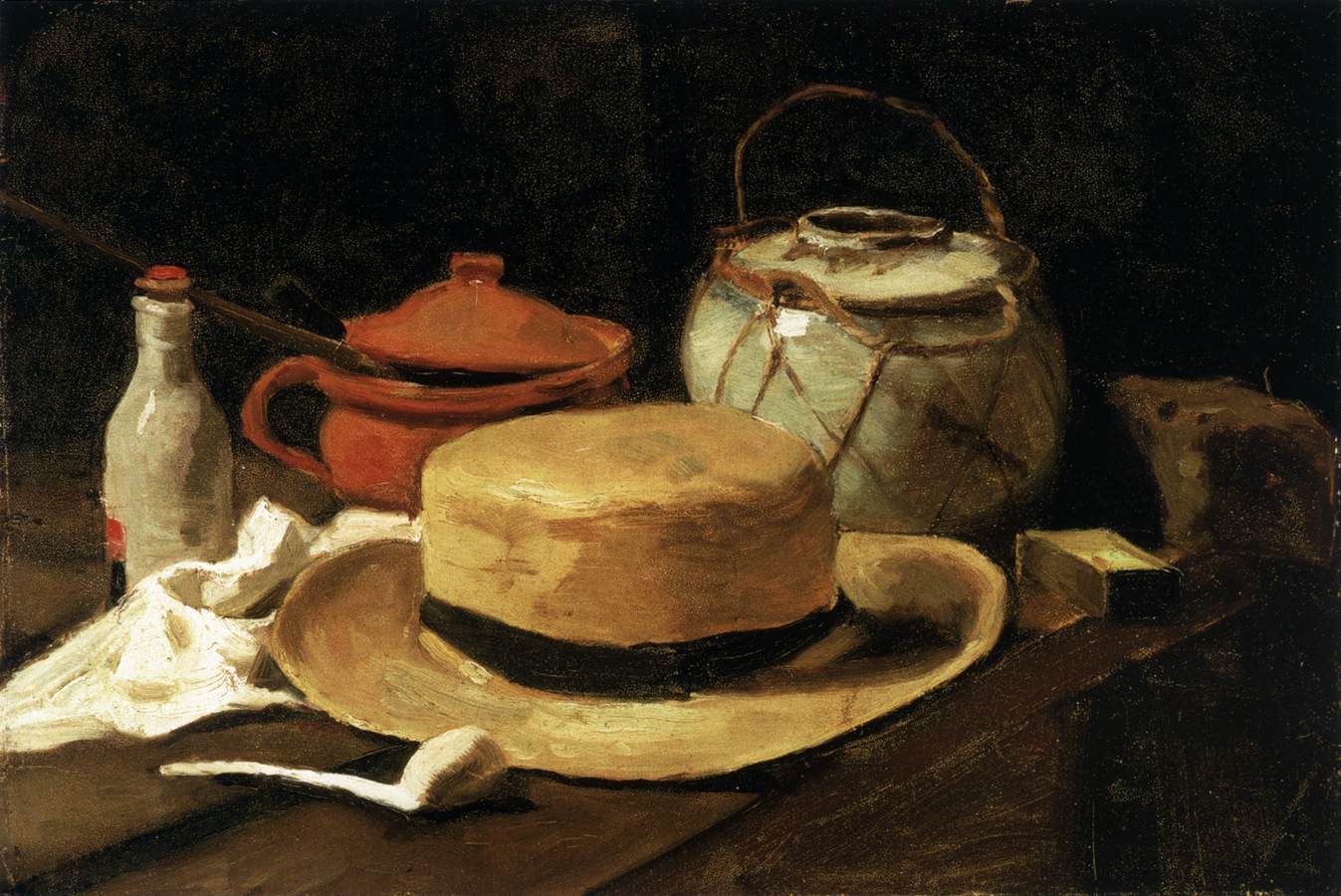 Agenda artistique de juillet ! Vincent-van-gogh-nature-morte-au-chapeau-de-paille-jaune-1881
