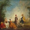 Watteau. La Proposition embarrassante, 1715-16