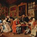 William Hogarth. Marriage-A-la-mode : la conclusion du mariage (1743-45)