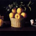 Zurbarán. Nature morte avec citrons, oranges et rose (1633)